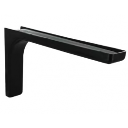 Staffa angolare in acciaio Leonard e plastica nera, 114x180 mm. - CIME - Référence fabricant : 54035