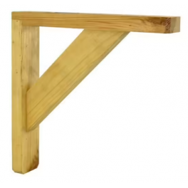 Screw-on angle bracket in natural pine 190x190mm. - CIME - Référence fabricant : 52450