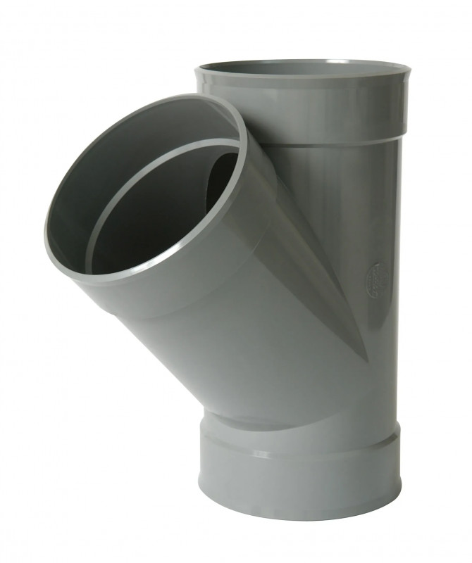 Té PVC 45 degré FF 160