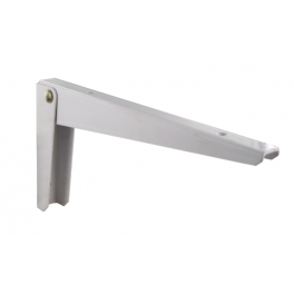 Folding angle bracket H.130xW.300mm in white steel. - CIME - Référence fabricant : 50114