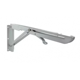 Self-locking folding angle bracket, H.130xW.300mm in white steel. - CIME - Référence fabricant : 51136