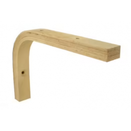 Multi-ply glued laminated wood screw-on bracket H.100xL.150mm. - CIME - Référence fabricant : 52460