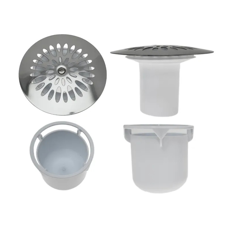 Couvercle De Vidange De Douche Artiwell – Rond, 10,2 Cm OD – Bonde à Clipser Inox – Anti-cheveux