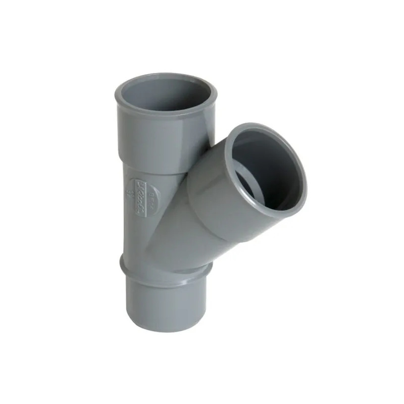 Verlaagd 45 graden PVC T-stuk MF 200/100/200