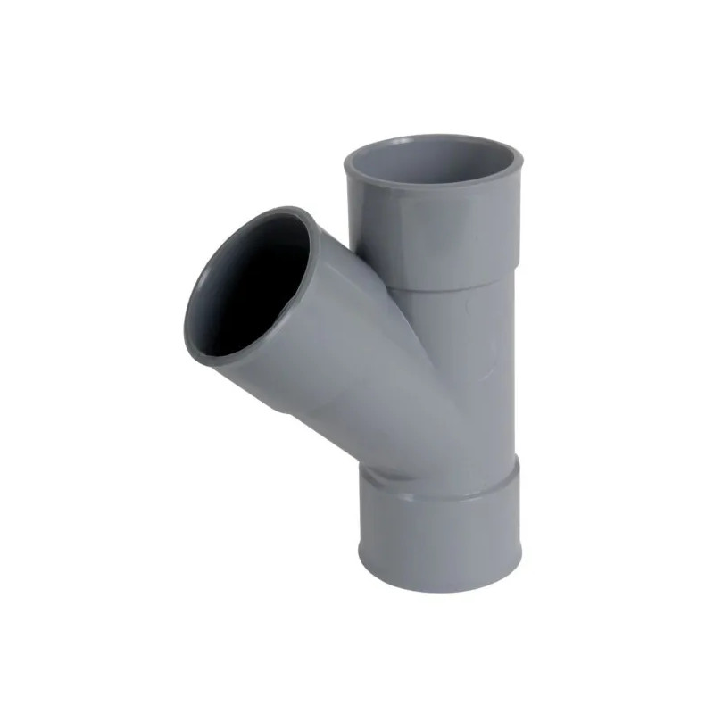 T-stuk PVC 45 graden gereduceerd FF 50/32/50