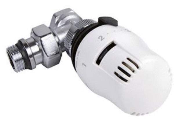 Kit per radiatore, rubinetto angolare 15x21 (1/2") con testa termostatica IVA inclusa