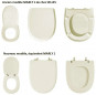 Gelijkwaardige zitting Marly 1 SELLES pergamone opaline, horizontale bevestiging