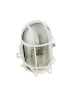 Hublot ovale d'éclairage extérieur 470 Lumens, IP44 en applique avec grille, blanc 