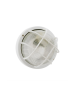 Hublot rond d'éclairage extérieur 470 Lumens, IP44 avec grille, blanc