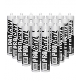 Box of 24 white PRO CRYL acrylic sealants, 280 ml - SOUDAL - Référence fabricant : 12035224P