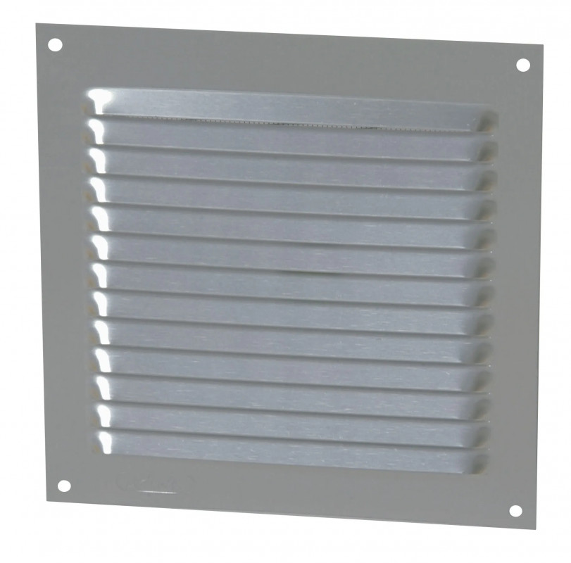 Grijs geanodiseerd aluminium met vierkant insectengaas 15x15