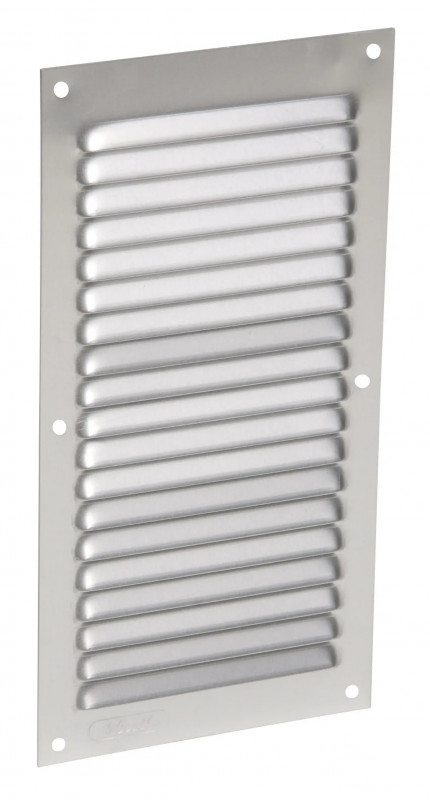 Grijs geanodiseerd aluminium met verticaal rechthoekig insectengaas 20x10