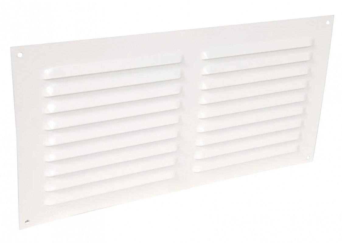 Wit gelakt aluminium met insectengaas Horizontaal rechthoekig 15x30
