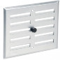 Grijs geanodiseerd aluminium met rechthoekig slot 17x14
