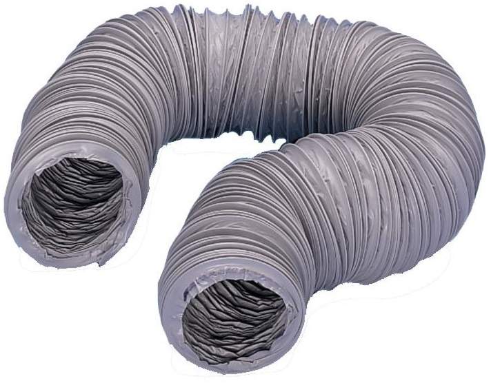 Flexibler Schlauch aus grauem PVC, Durchmesser 80 mm, Länge 6 m