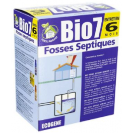 Mantenimiento de fosas sépticas, Bio7 6 meses, 480g. - ECOGENE - Référence fabricant : 000216