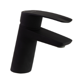 New fly" basin mixer, black, 151mm high, without pop-up waste. - Ramon Soler - Référence fabricant : 570111NM