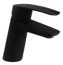 New fly" basin mixer, black, 151mm high, without pop-up waste.
