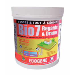 Manholes and drains for septic tanks and sewage systems, BIO 7, 800g - ECOGENE - Référence fabricant : 210864
