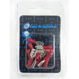 Weibliche Clips rot D6.35mm - 10P - Electraline - Référence fabricant : 711042