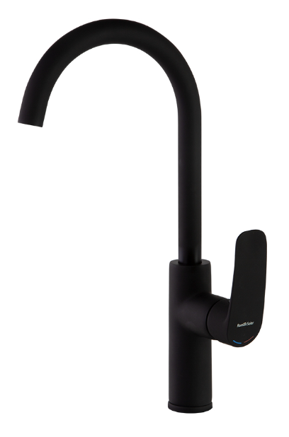 New fly" high black sink mixer, height 400mm.