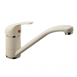 Kitchen faucet, single-hole low spout, eco high-gloss white - Kramer - Référence fabricant : CU.1300.20