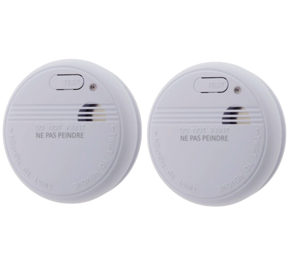 Set of 2 NF smoke detectors, 5-year autonomy, with batteries