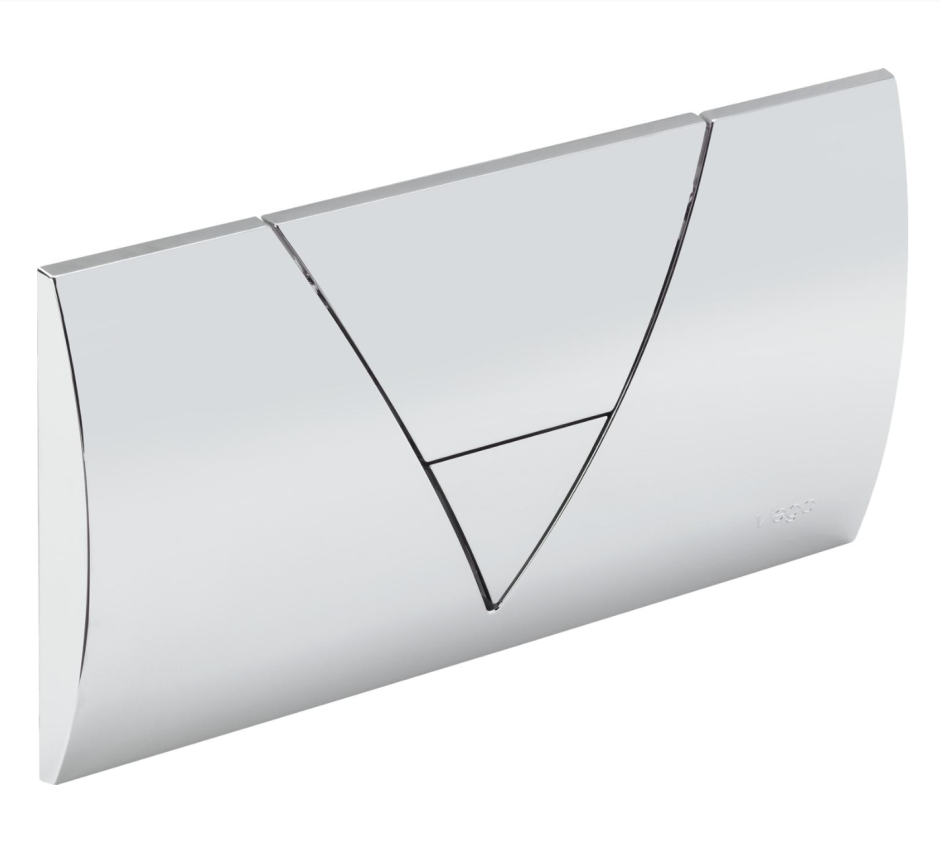 Placa de control para cisterna empotrada Viega, doble volumen, blanco alpino
