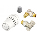 React thermostatic head kit + RA-FN angle body 15 +RLV-S control elbow.
