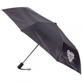 Self-opening black umbrella with motifs - Piganiol - Référence fabricant : 581406