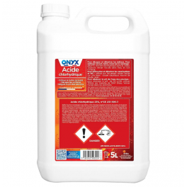 Hydrochloric acid ONYX 23%stain remover, descaler, pH regulation , 20 liters - Onyx Bricolage - Référence fabricant : E08052001