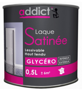 0.5L white satin-finish glycerol lacquer.