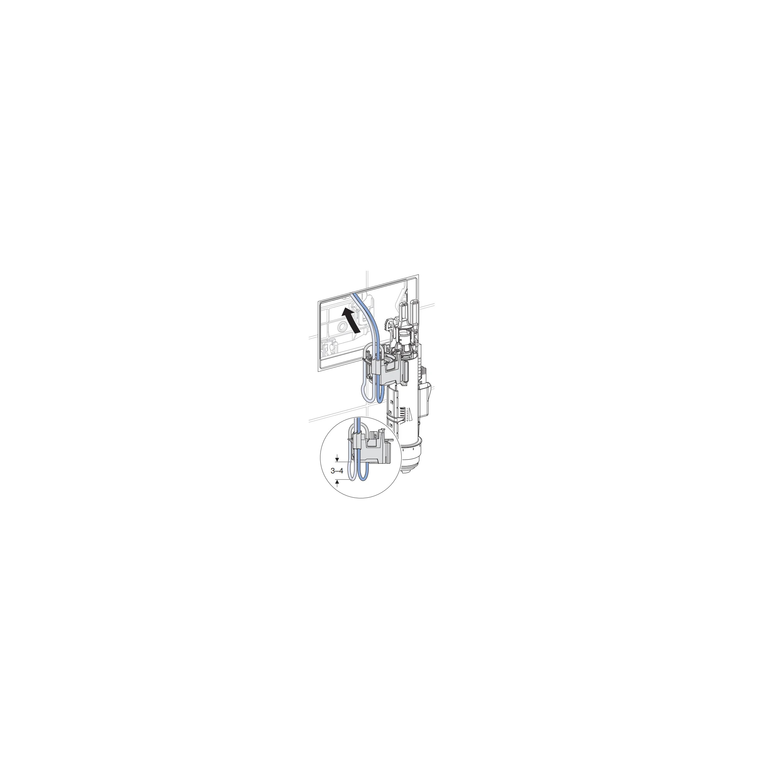 Geberit 282.350.21.2 batteria di scarico tipo 290 risciacquo a due