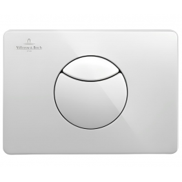 WC control plate E100 Villeroy & Boch for 100S dual flush, white - Villeroy & Boch - Référence fabricant : 92248568