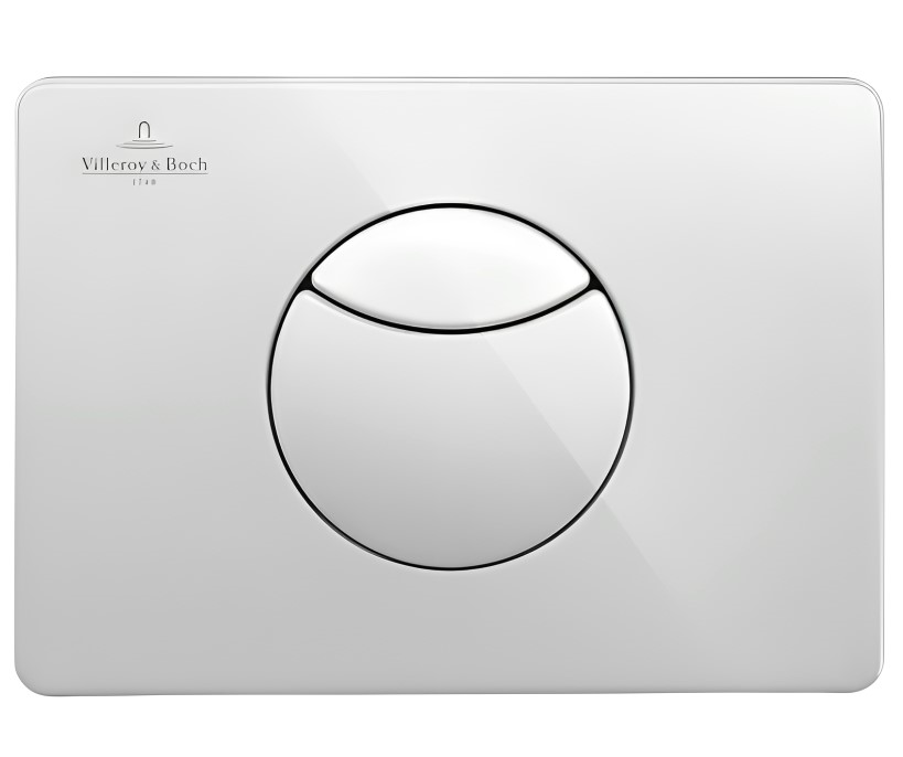 Placa de control para WC E100 de Villeroy & Boch para doble descarga 100S, blanca