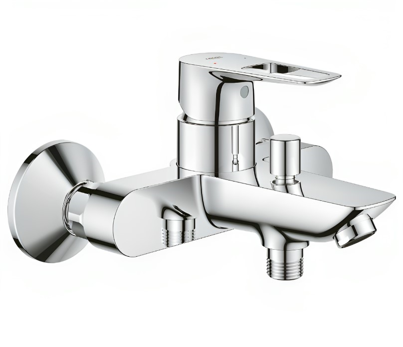 Nouveau Bauloop" single-lever bath/shower mixer tap, center distance 15 cm
