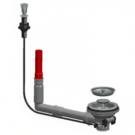 Automatic cable sink drain with vertical overflow - Lira - Référence fabricant : 9.3261.12