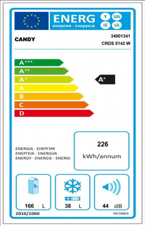 Frigorifero a 2 porte H143 W55