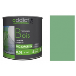 Peinture spéciale bois glycéro, vert Provence, 0,5 litre. - Addict' Peinture - Référence fabricant : ADD112160