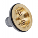 Basket drain without overflow, diameter 114.3mm gold 24 satin