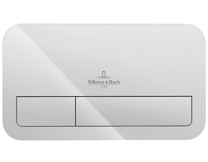 Plaque de commande WC Villeroy & Boch ViConnect pour WC 200S double volume, blanc