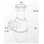 Sifone regolabile per lavabo Easyphon - 0201282