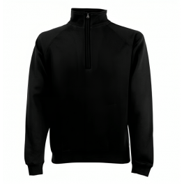 Zip neck sweatshirt, black, size M - Vepro - Référence fabricant : SWEATZIPM