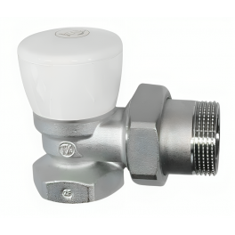 Angle radiator valve, screw-in, single-acting iron tube 33x42 (1"1/4) - Giacomini - Référence fabricant : R5X036