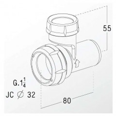 Anti-vacuum valve D.32, 33x42 for chrome washbasin trap, 0201186
