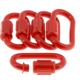 Anello di giunzione per catena di plastica rossa e bianca, 5 pezzi. - WILMART - Référence fabricant : 489715