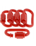 Anneau de jonction pour chaine plastique rouge et blanche, 5 pièces.