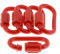 Anneau de jonction pour chaine plastique rouge et blanche, 5 pièces. - WILMART - Référence fabricant : WILAN489715