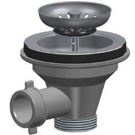 115mm diameter manual drain with overflow outlet - Lira - Référence fabricant : 1745.385