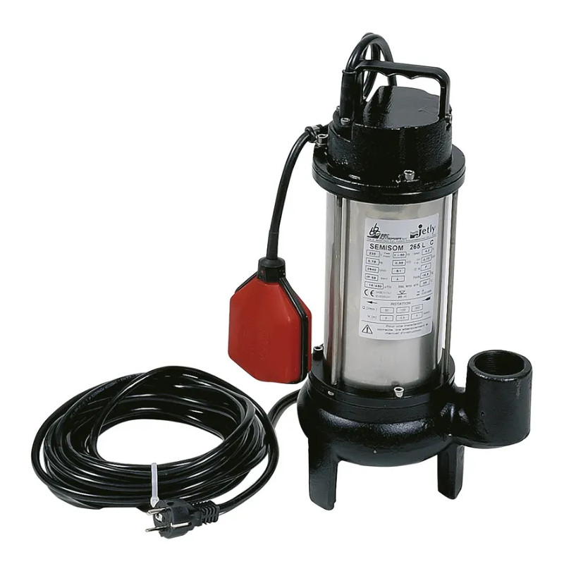 Semisom Relev. 265 automatische Mono 0,8 CV afvalwaterdompelpomp Semisom Relev. 265 automatische Mono 0,8 CV afvalwaterdompelpomp